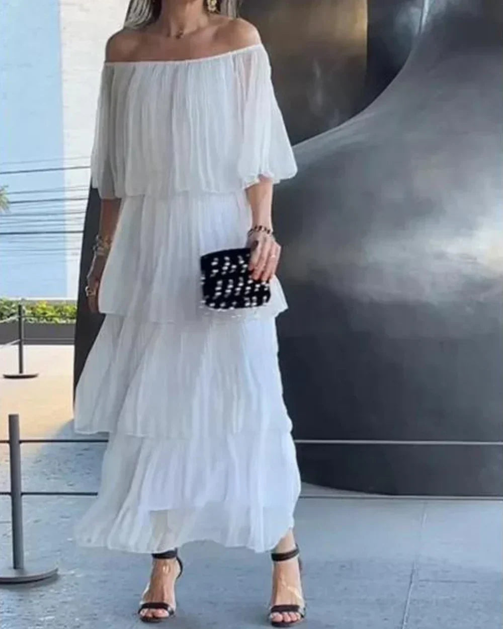Variant image for Robe Longue Femme Élégante en Mousseline - Parfaite pour Soirée et Été - Mariëlle-1