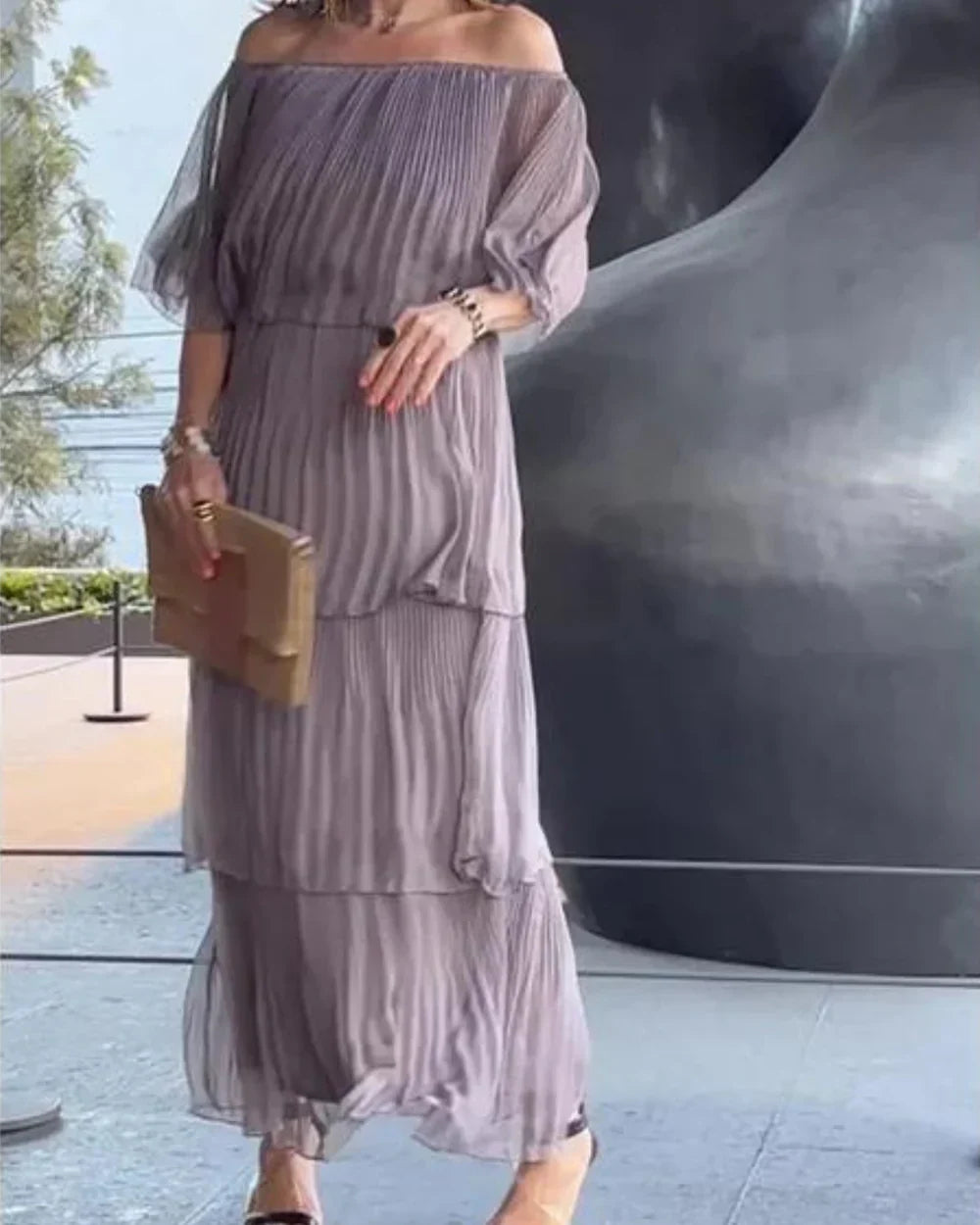 Variant image for Robe Longue Femme Élégante en Mousseline - Parfaite pour Soirée et Été - Mariëlle-7