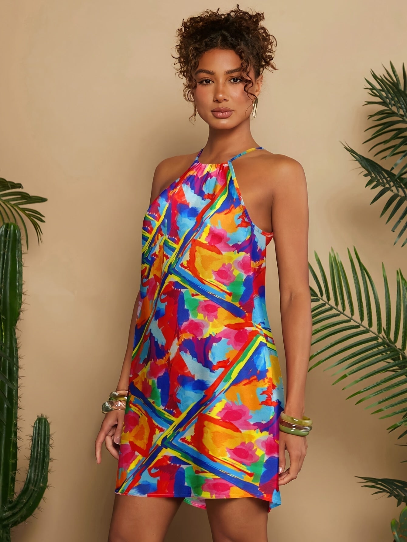 Robe d'Été Femme Fleurie Aérée Col Rond - Élégante-5