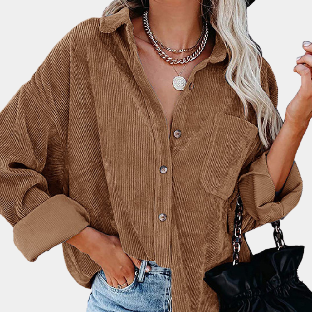 Veste dames en velours côtelé