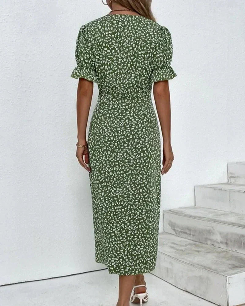 Robe Femme A-Line Imprimé Floral Éclatant - Clara-2
