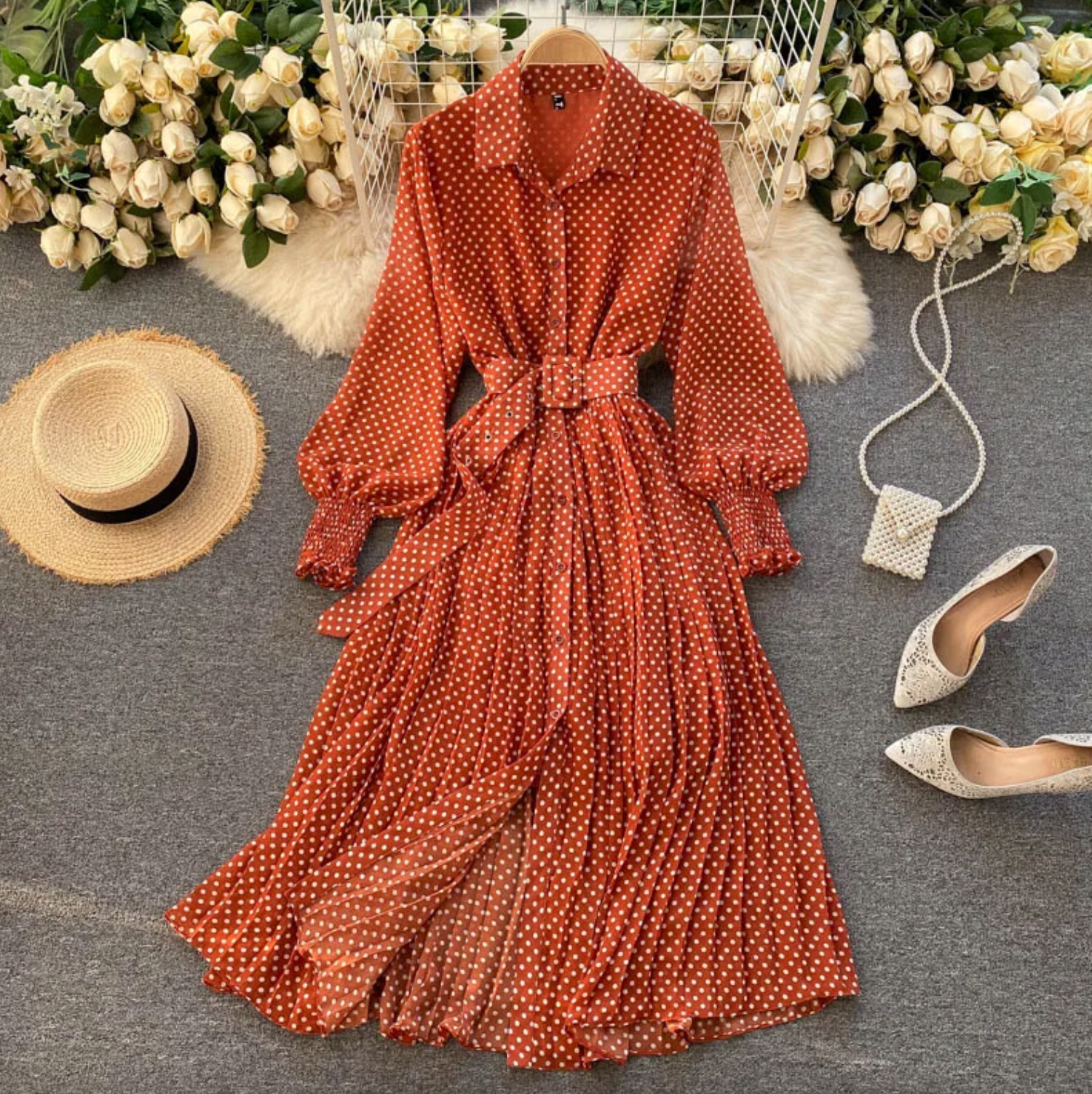 Robe Femme Longue en Mousseline de Soie Élégante pour Soirée - Clara-1