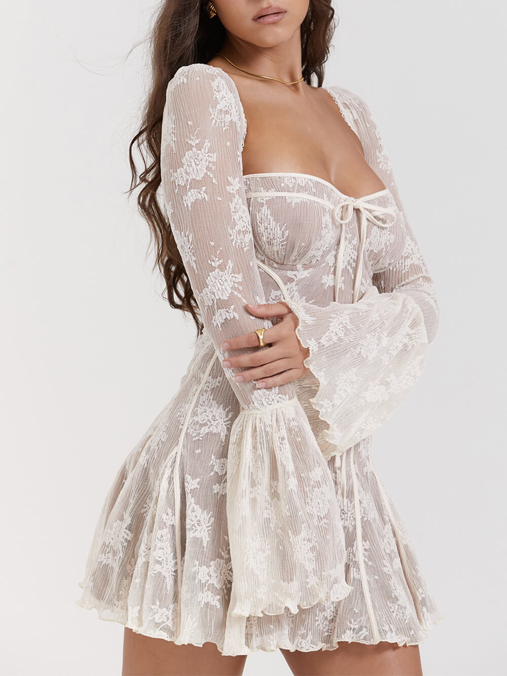 Variant image for Robe Femme Mini Élégante Coupe Flatteuse - Zélie-4