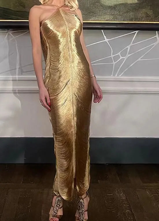 Variant image for Robe Longue Femme Asymétrique Élégante avec Franges - Camille-13