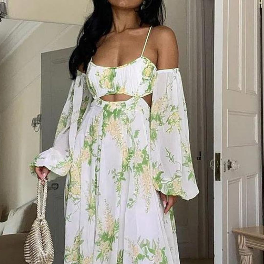 Robe Décontractée Épaules Dénudées Chic - Gabriella-6