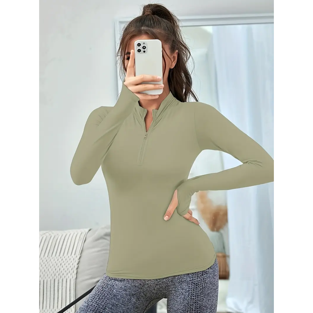 Variant image for Haut de Yoga Femme Coupe Étroite Élégant - Clara-14