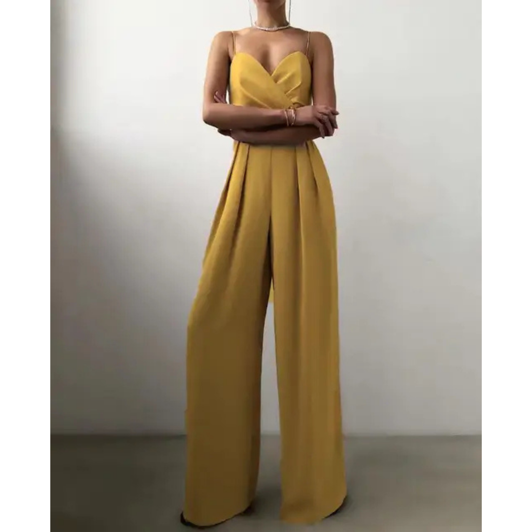 Combinaison Femme Chic à Bretelles Spaghetti Élégante - Clara-6