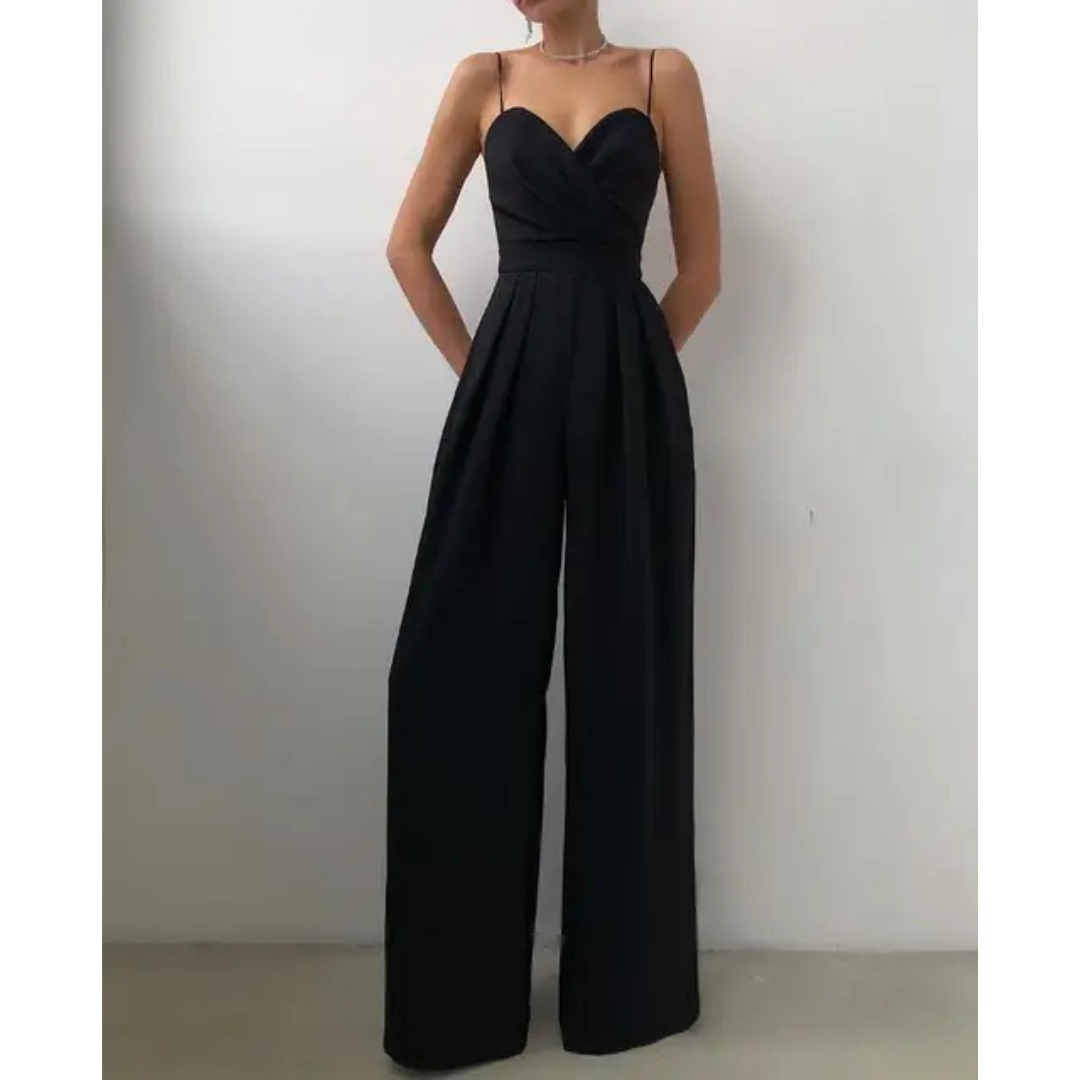 Combinaison Femme Chic à Bretelles Spaghetti Élégante - Clara-1
