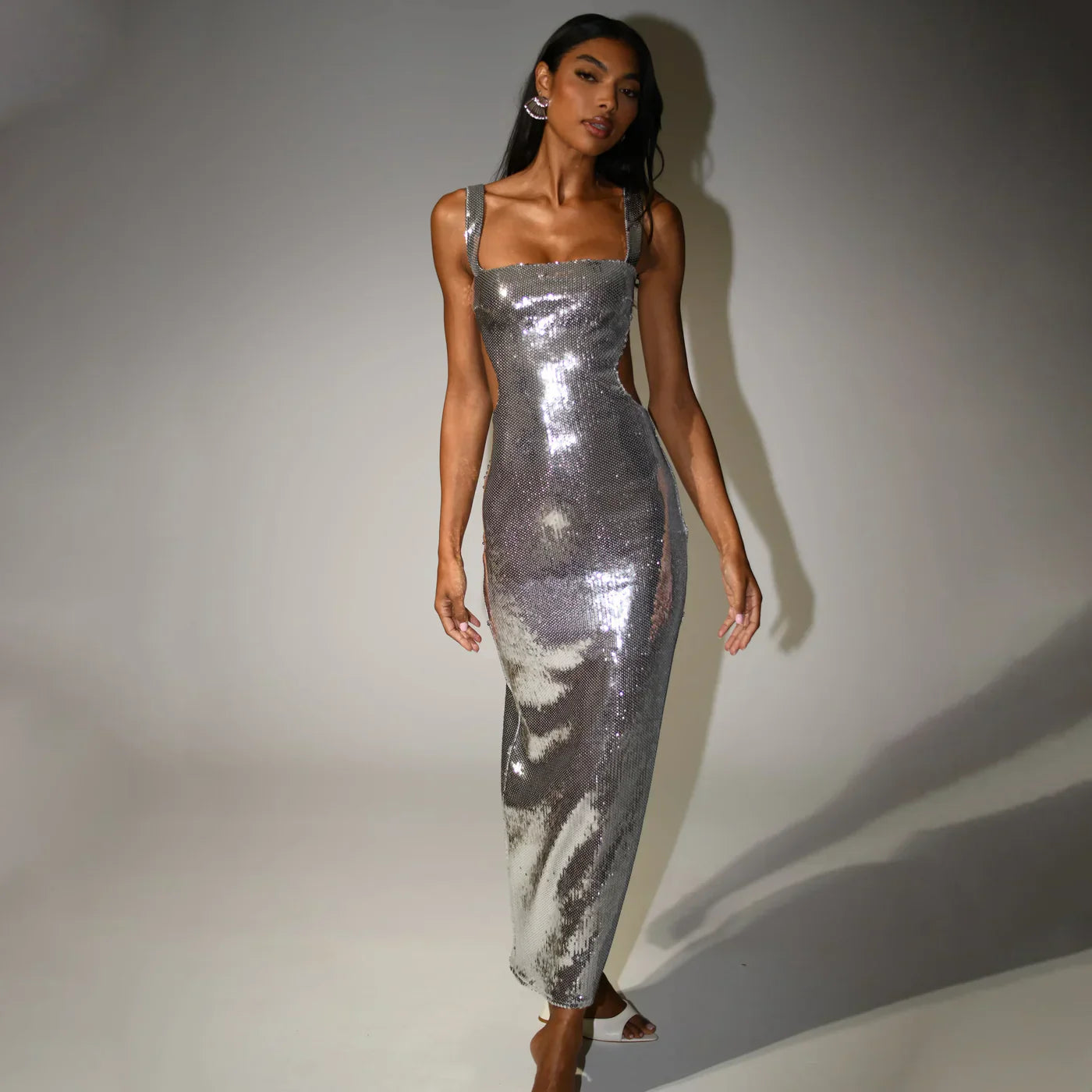 Robe de Soirée Scintillante Élégante Coupe Fluide - Sophie-2