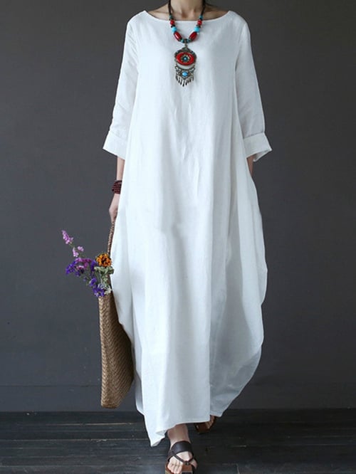 Robe Longue Femme Ample Élégante Grande Taille - Alba-1