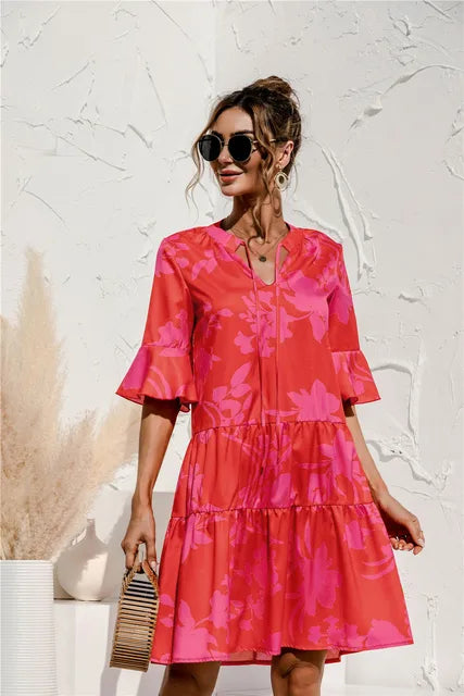 Robe d'été à fleurs pour femmes - Clara
