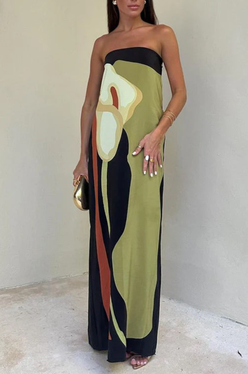 Robe Longue Femme Imprimé Coloré Élégante - Naila-3