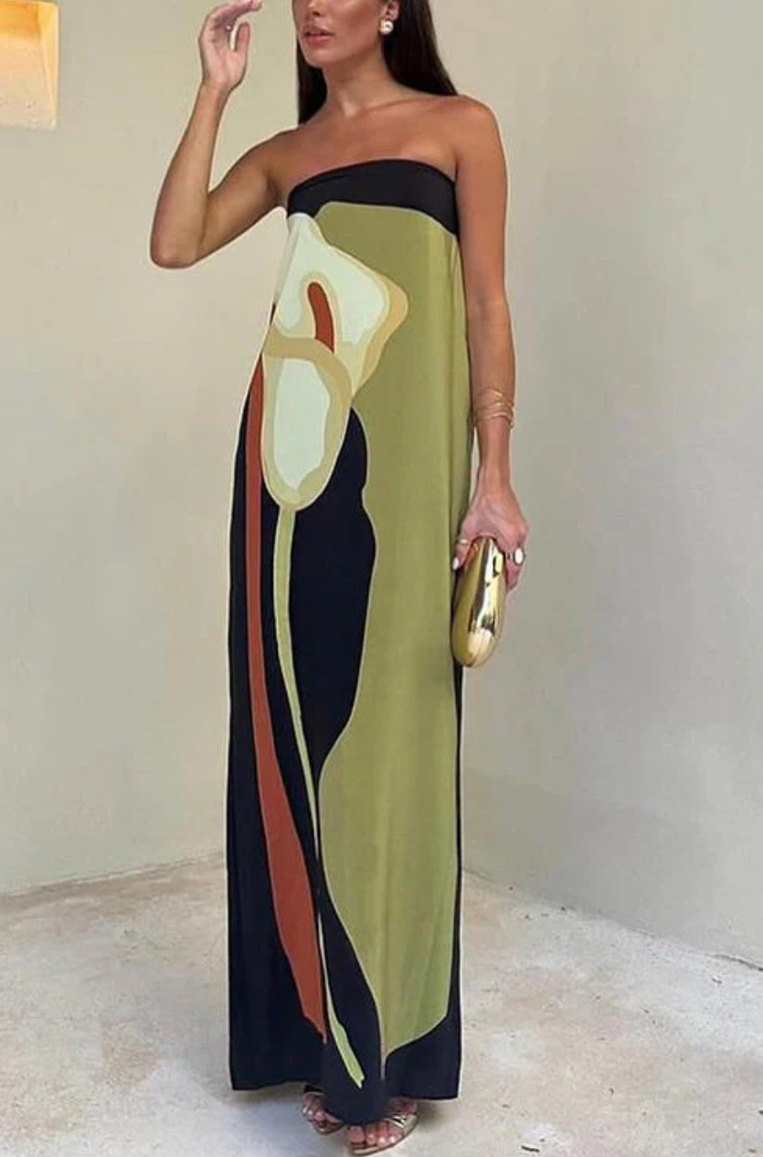 Robe Longue Femme Imprimé Coloré Élégante - Naila-6