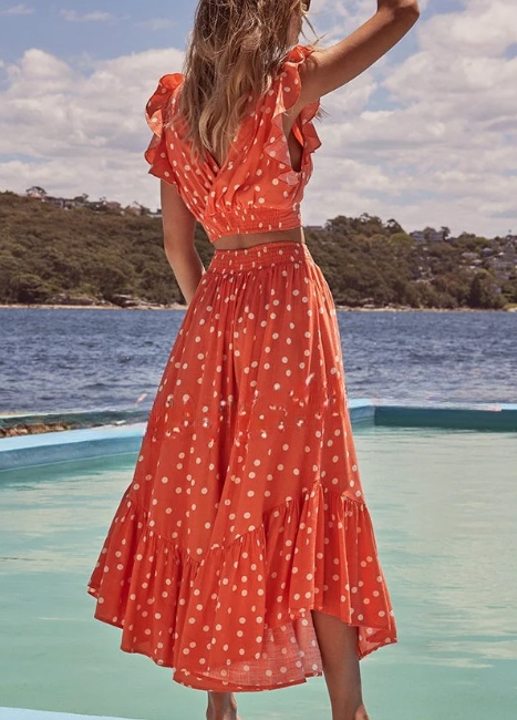 Robe imprimée à pois - Mila
