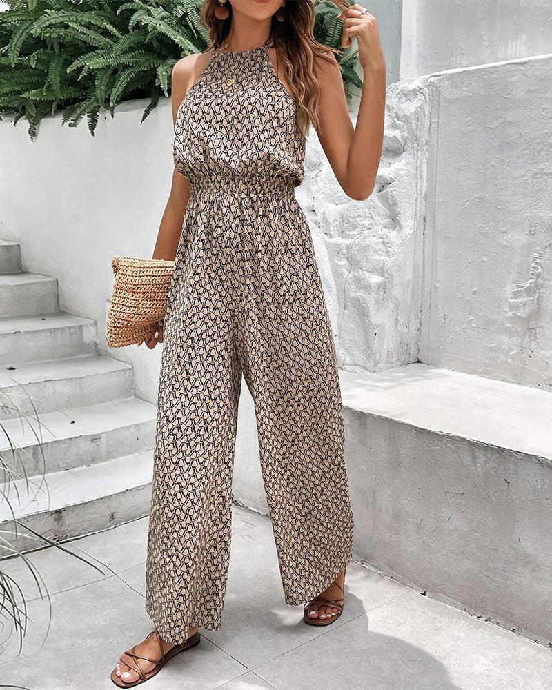 Variant image for Combinaison Femme Chic Sans Manches avec Collier Suspendu - Clara-1