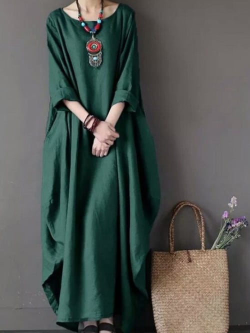 Robe Longue Femme Ample Élégante Grande Taille - Alba-2