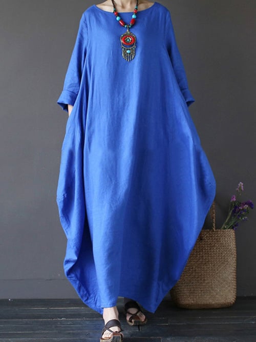 Variant image for Robe Longue Femme Ample Élégante Grande Taille - Alba-13