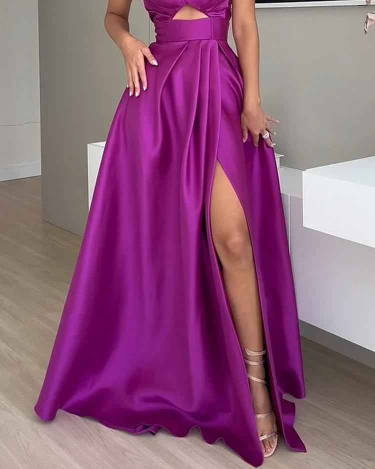 Robe Femme Élégante Sans Manches à Bretelles Spaghetti - Clara-2