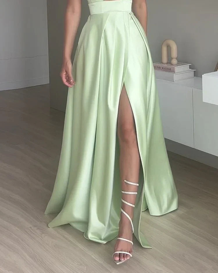 Robe Femme Élégante Sans Manches à Bretelles Spaghetti - Clara-5