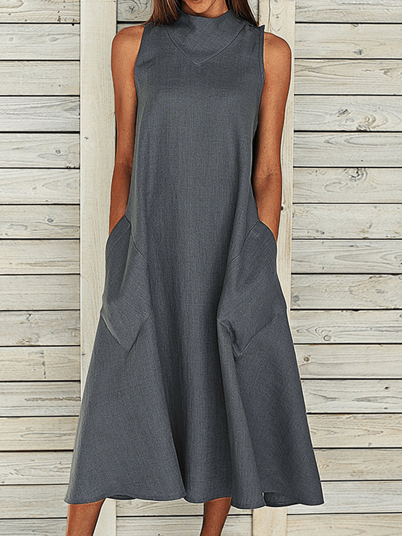 Robe Décontractée Ample avec Poches Latérales - Alba-1