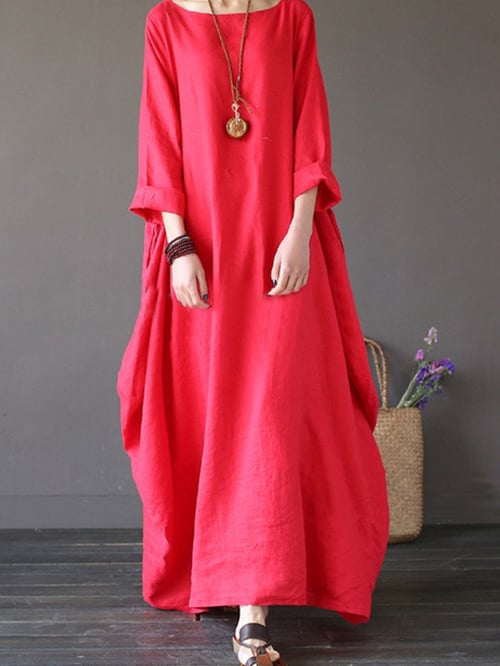 Variant image for Robe Longue Femme Ample Élégante Grande Taille - Alba-19