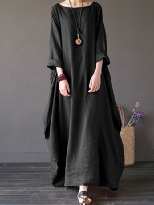 Robe Longue Femme Ample Élégante Grande Taille - Alba-5