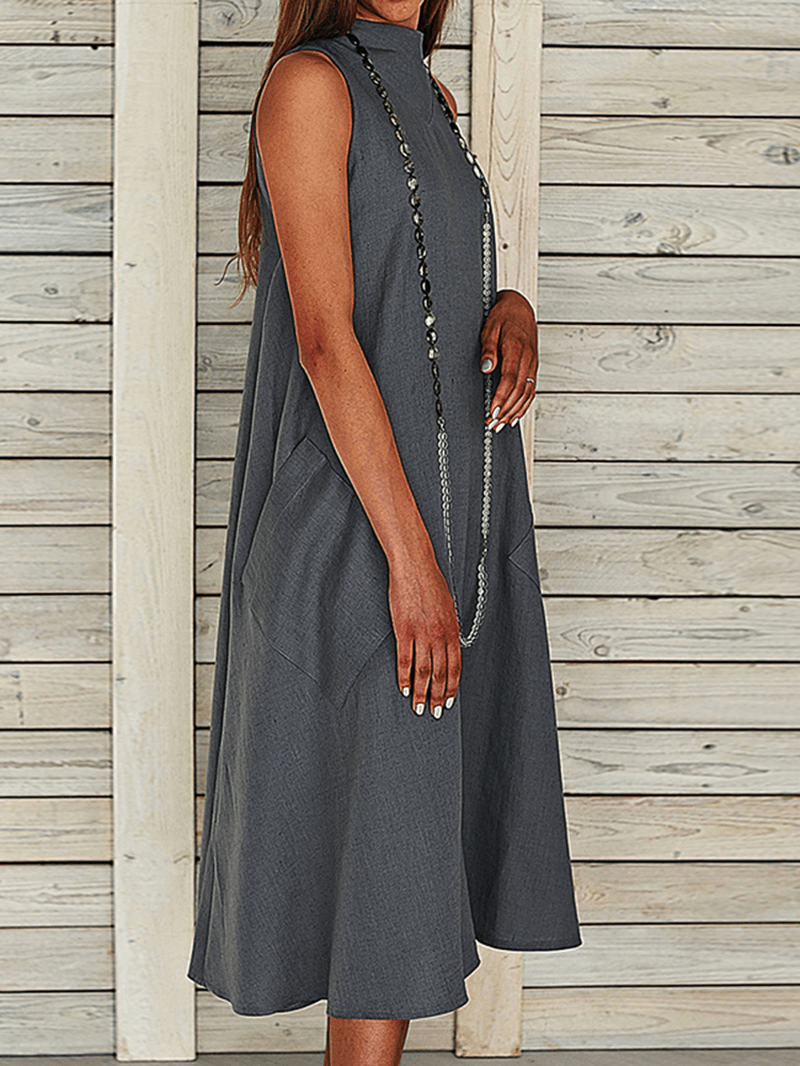 Robe Décontractée Ample avec Poches Latérales - Alba-5