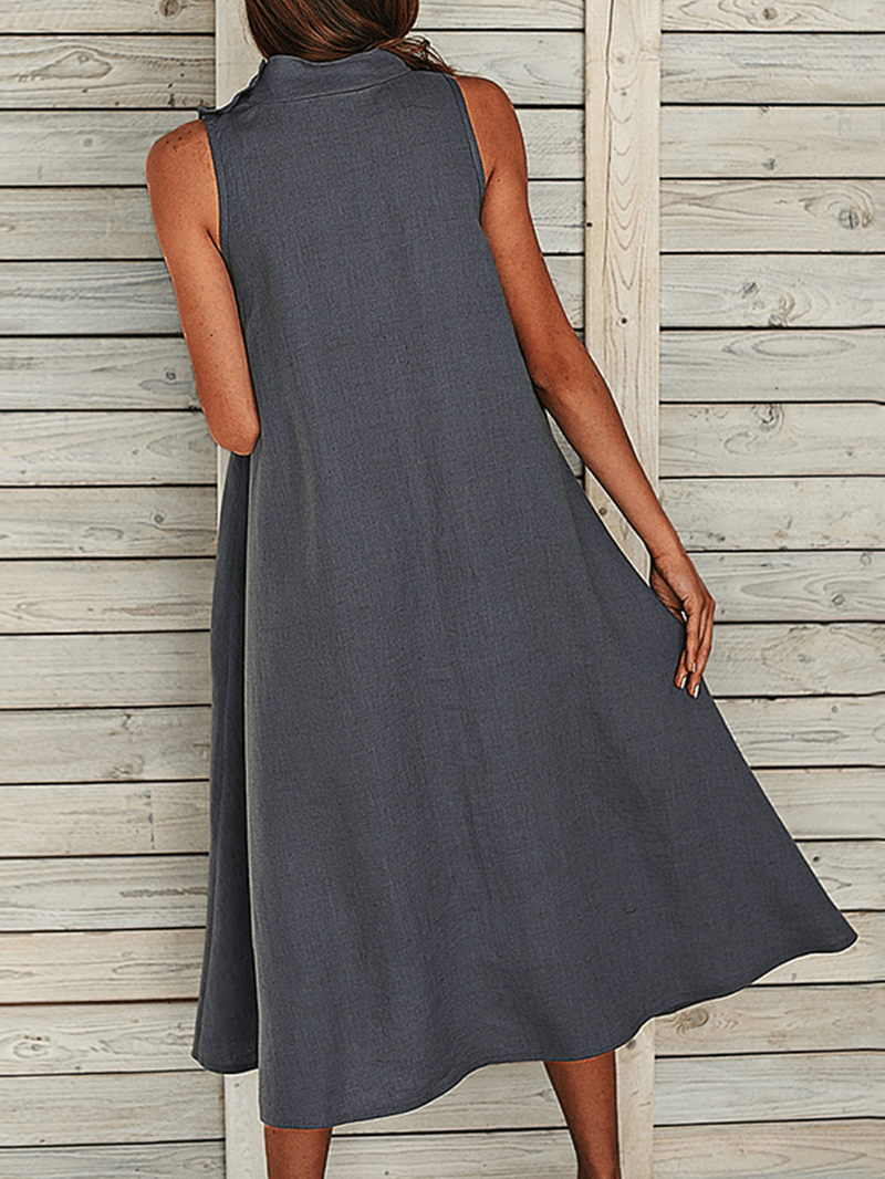 Robe Décontractée Ample avec Poches Latérales - Alba-6