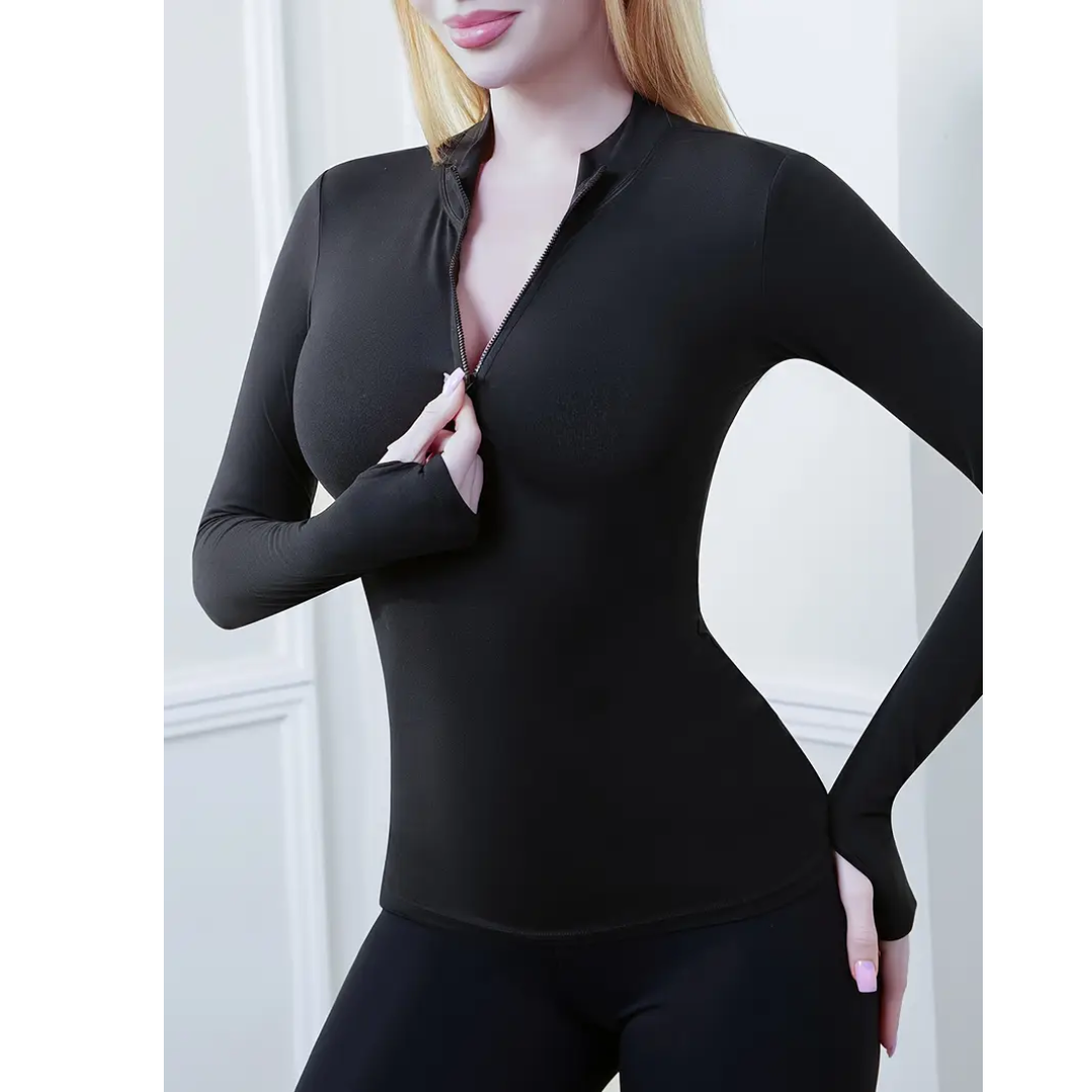 Variant image for Haut de Yoga Femme Coupe Étroite Élégant - Clara-9
