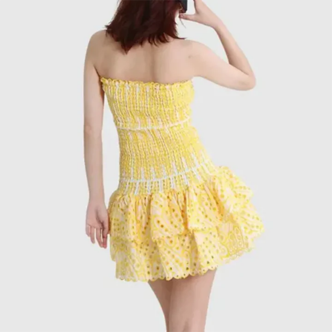 Robe Femme Tube Extensible Mini Chic Élégante - Doreis-3