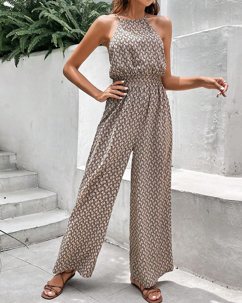 Combinaison Femme Chic Sans Manches avec Collier Suspendu - Clara-6
