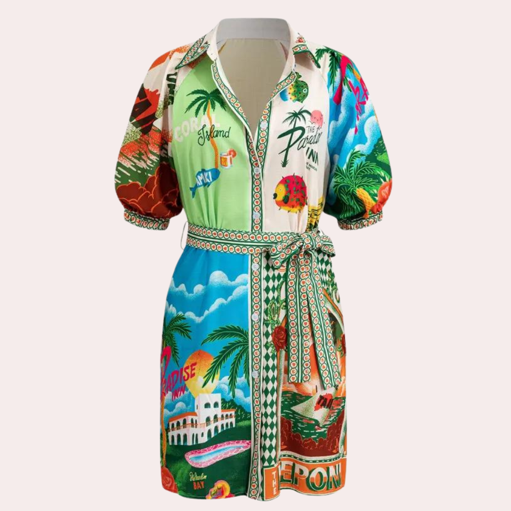 Robe Longue Femme Élégante Colorée Chic - Emma-4