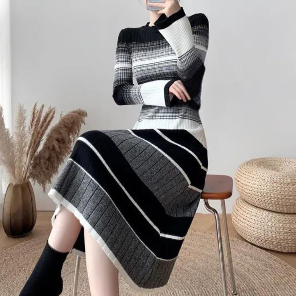 Robe midi polyvalente en maille pour femmes