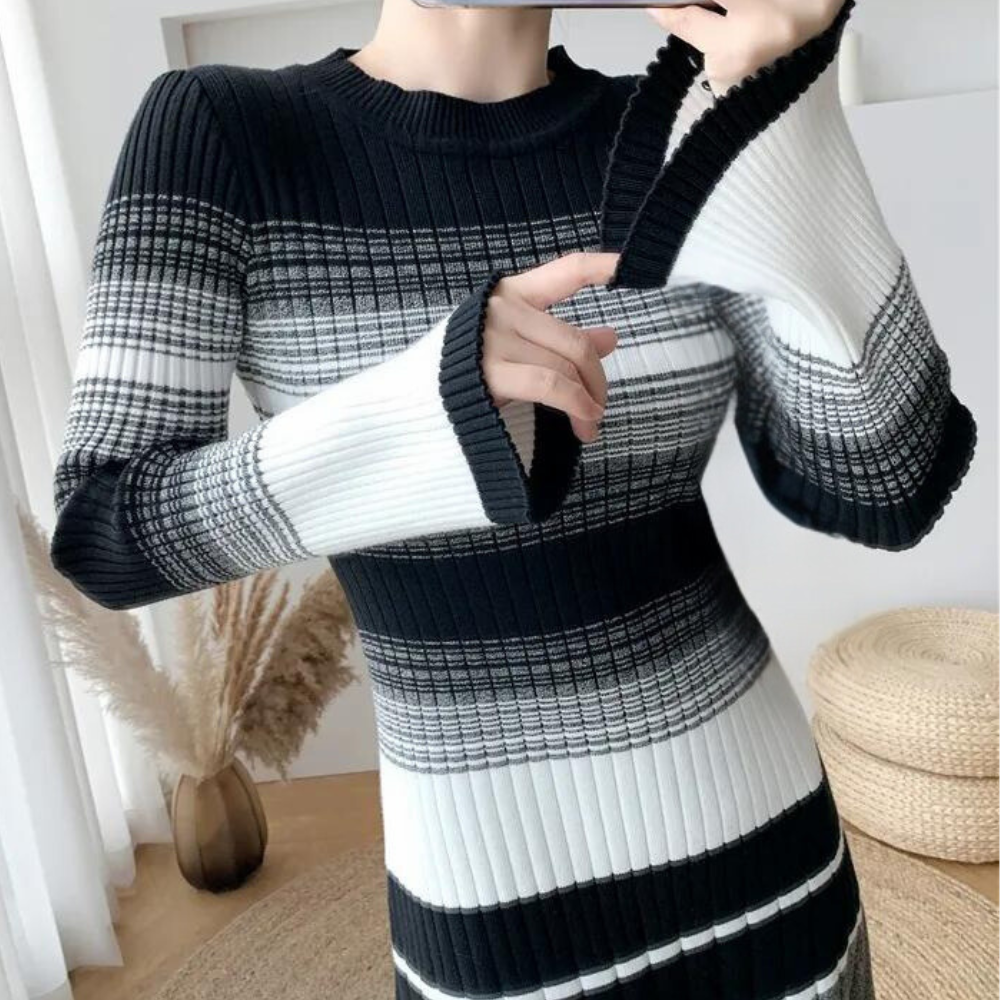 Robe midi polyvalente en maille pour femmes