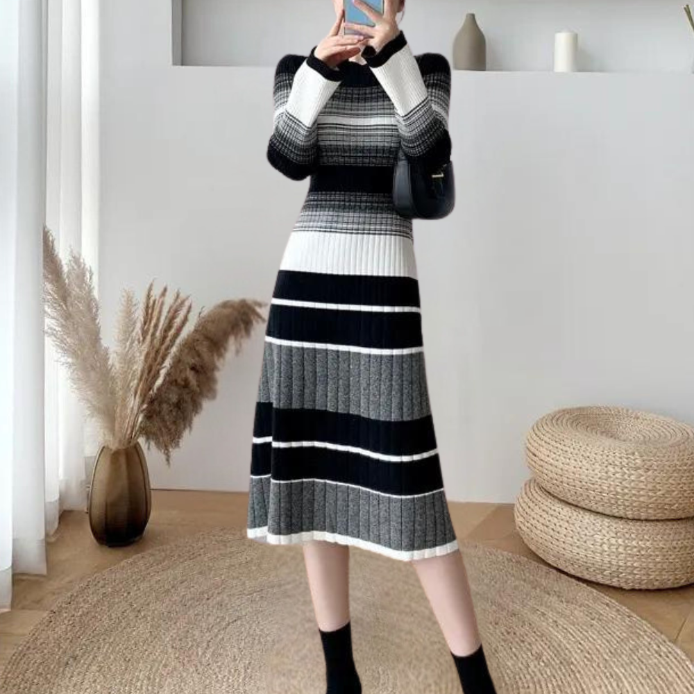 Robe midi polyvalente en maille pour femmes