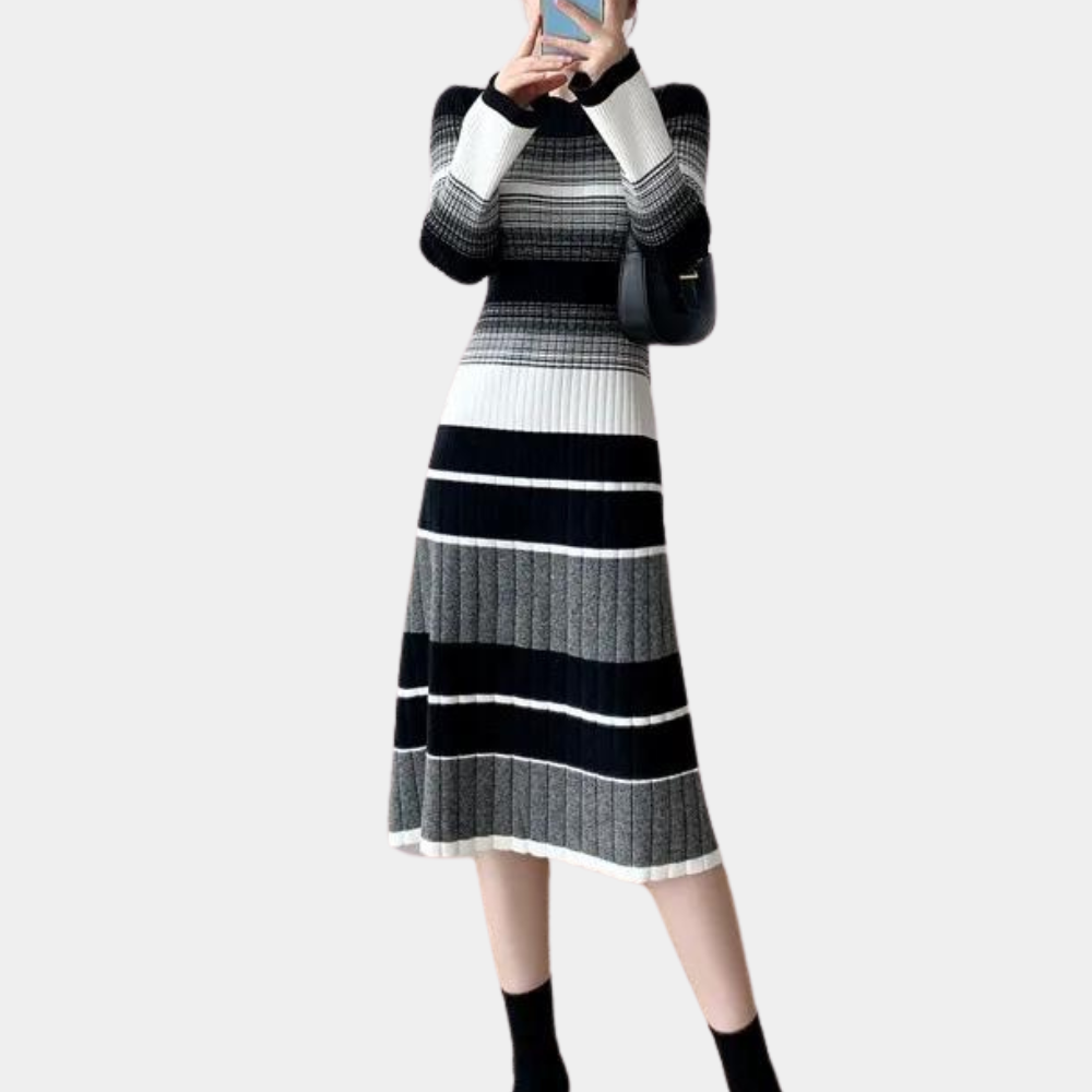 Robe midi polyvalente en maille pour femmes