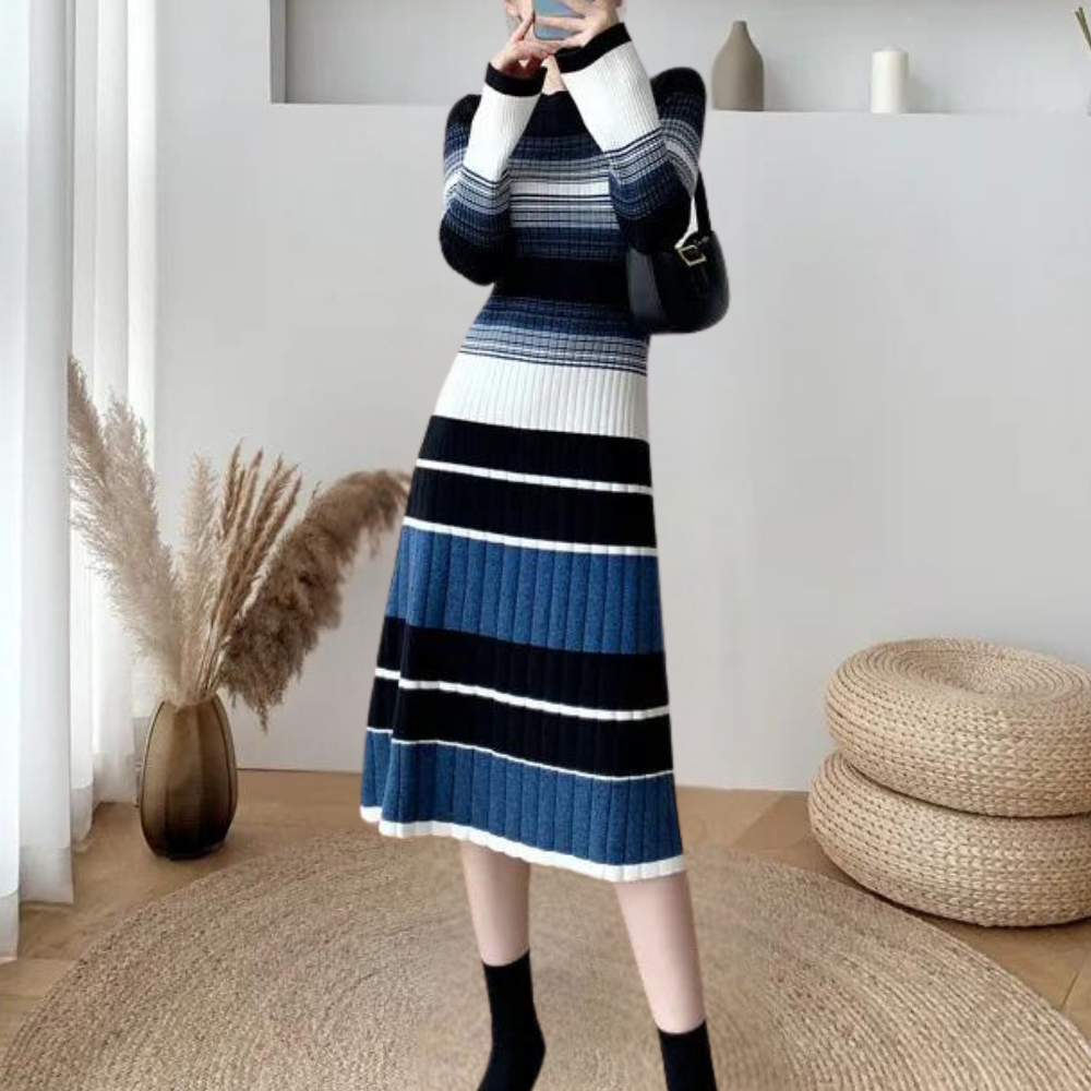 Robe midi polyvalente en maille pour femmes
