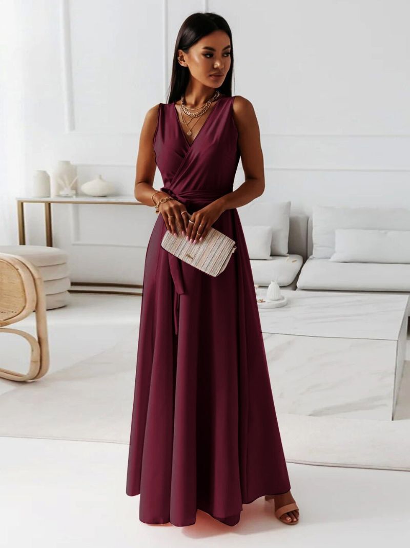 Variant image for Robe Longue Femme Élégante Col V Chic - Quiana-11