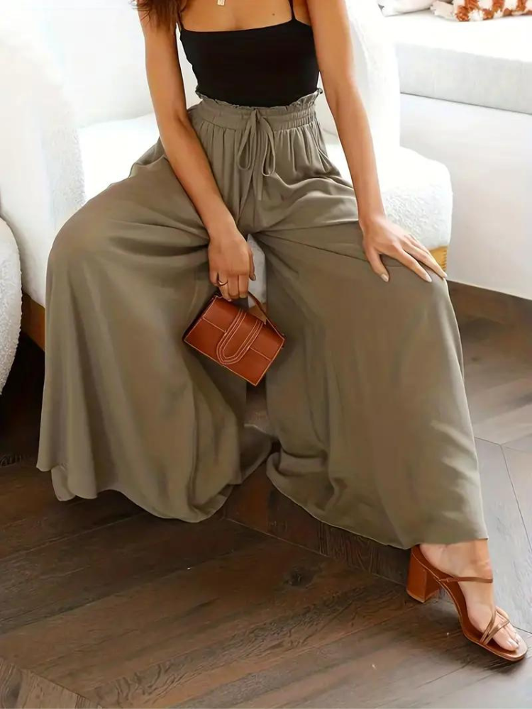 Pantalon femme taille haute