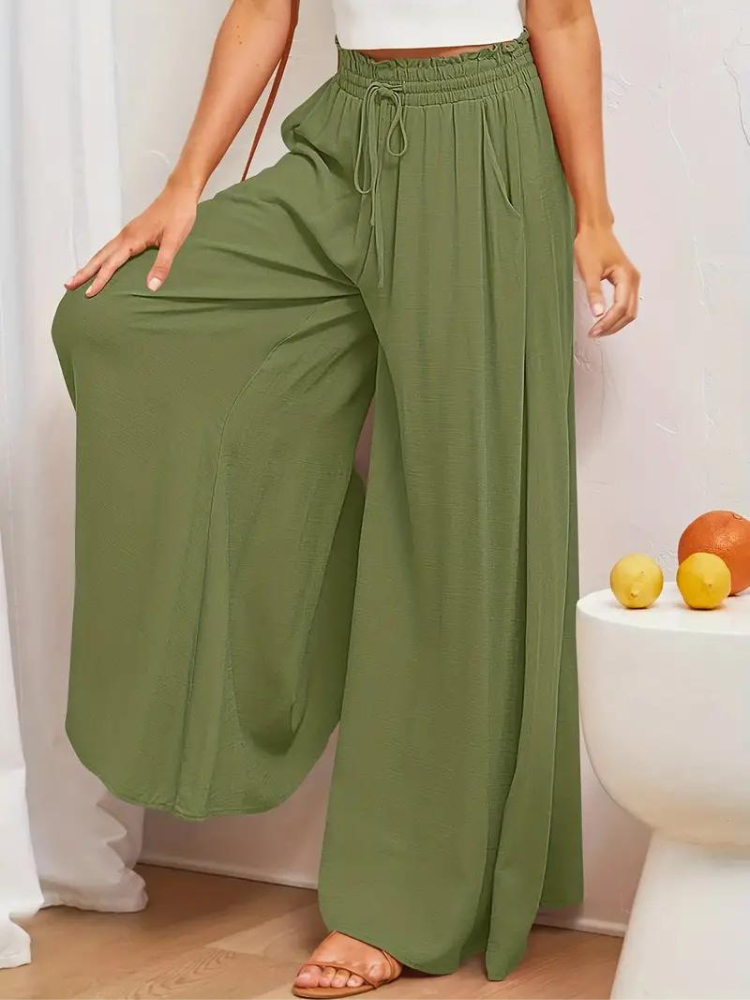 Pantalon femme taille haute