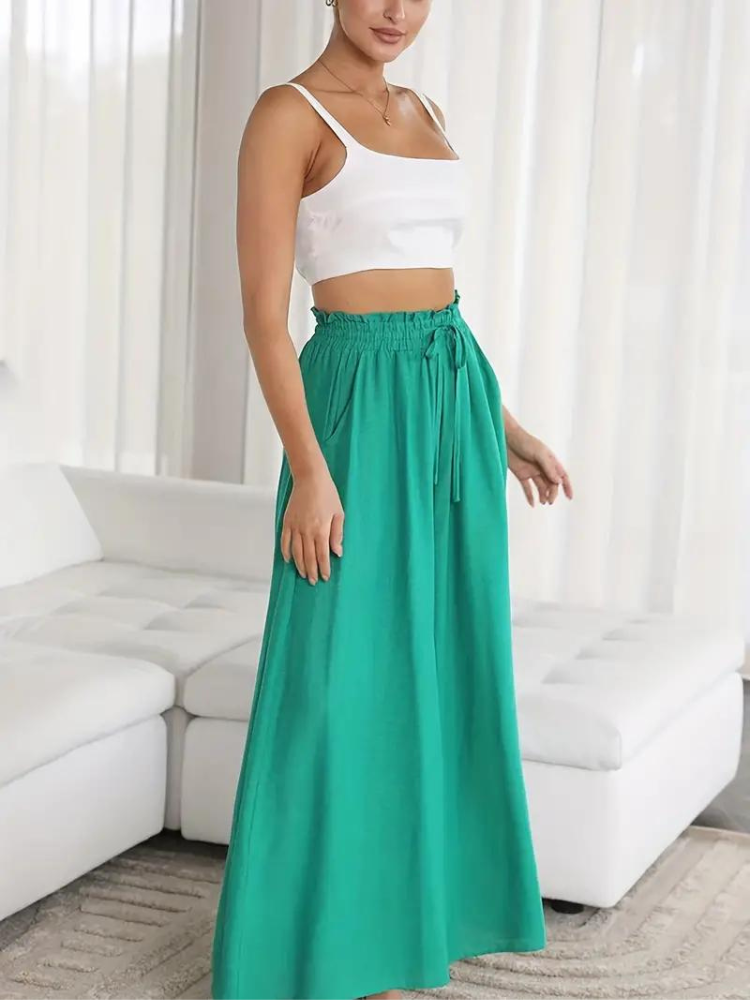 Pantalon femme taille haute