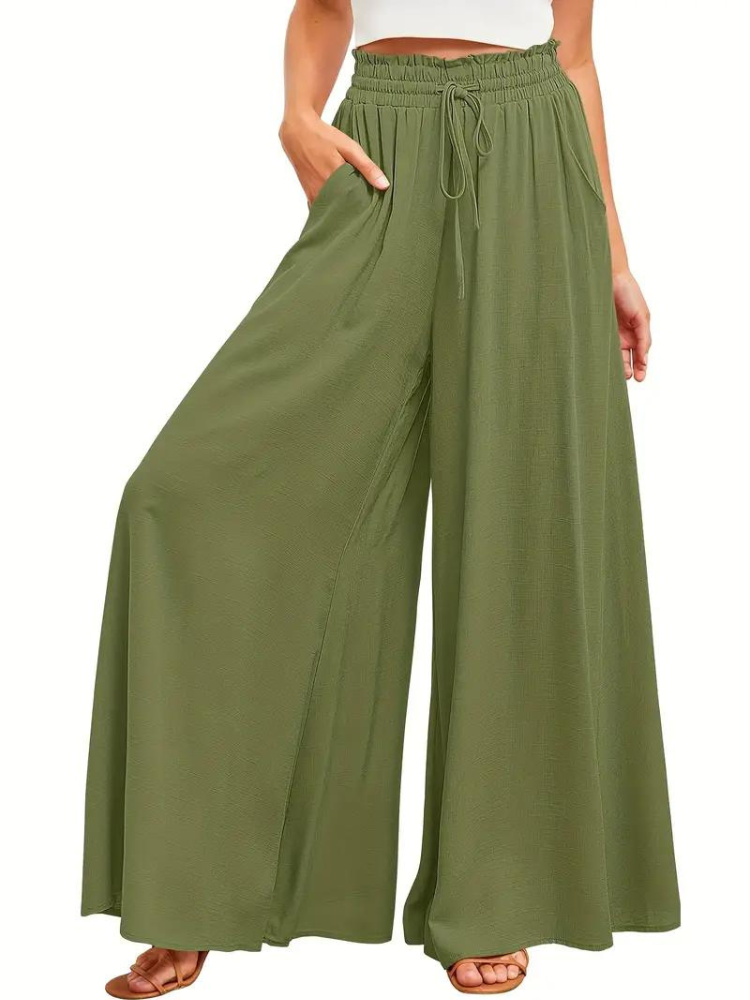 Pantalon femme taille haute