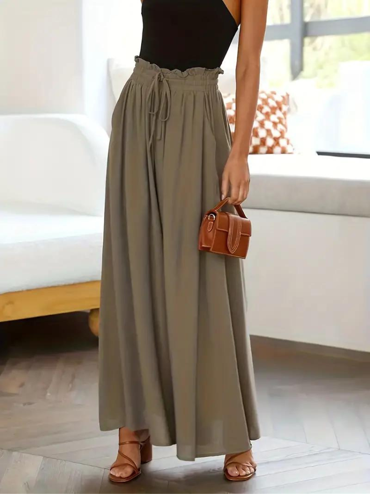 Pantalon femme taille haute