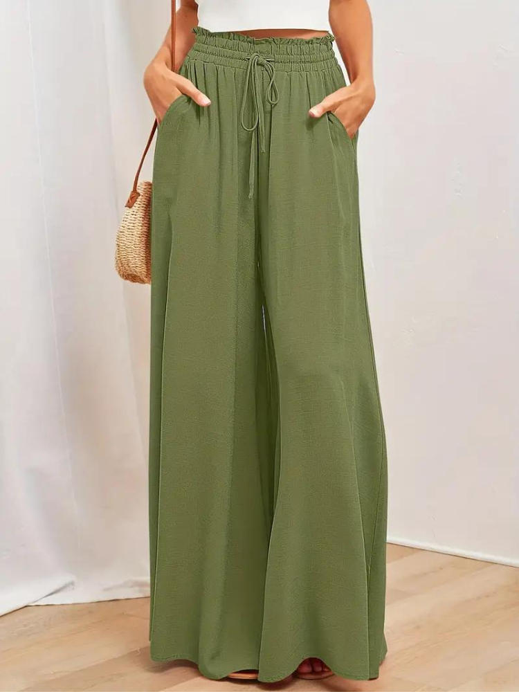 Pantalon femme taille haute