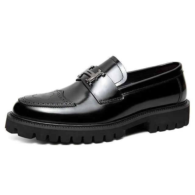 Jett - Mocassins classiques en cuir à semelles épaisses