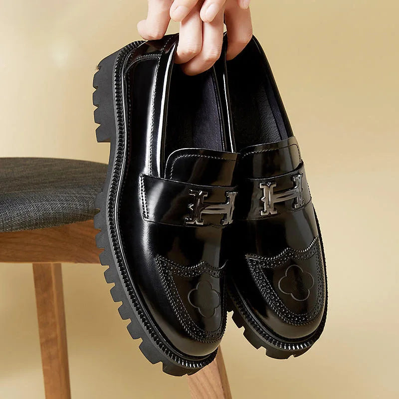 Jett - Mocassins classiques en cuir à semelles épaisses