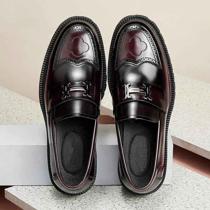 Jett - Mocassins classiques en cuir à semelles épaisses