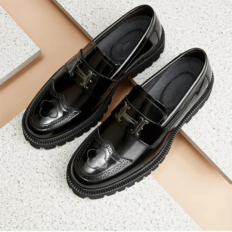Jett - Mocassins classiques en cuir à semelles épaisses