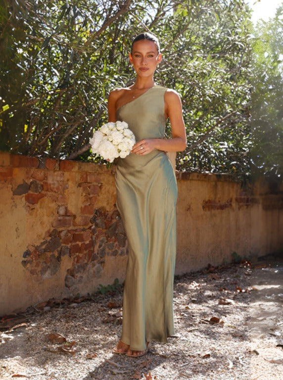 Robe de Soirée Longue Femme Fente Asymétrique Élégante - Delphine-3