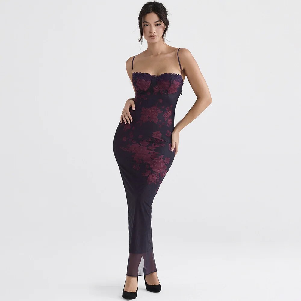 Robe Longue Femme Élégante Imprimé Animalier - Jasmine-2